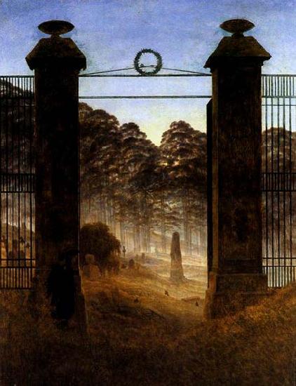 Caspar David Friedrich The Cemetery Entrance